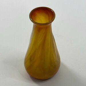 Vintage Slag Glass Vase – Unique Handcrafted Art Glass
